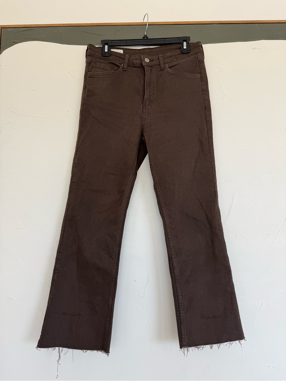 Zara Brown Cropped Ankle Jeans